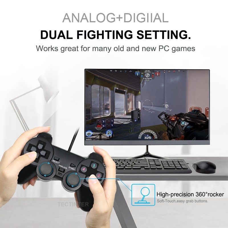 Joystick USB com Fio para PC,  - Tech Accessories Pc avaliação e preço