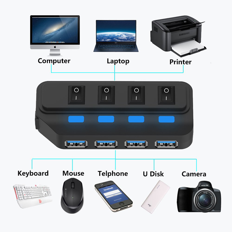 4 portas usb 3.0 hub 5gbps exp - Tech Accessories Pc avaliação e preço